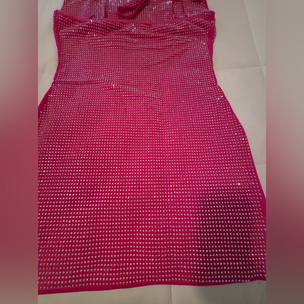 Pink Rhinestone Embellished Dress - Picture 12 of 12